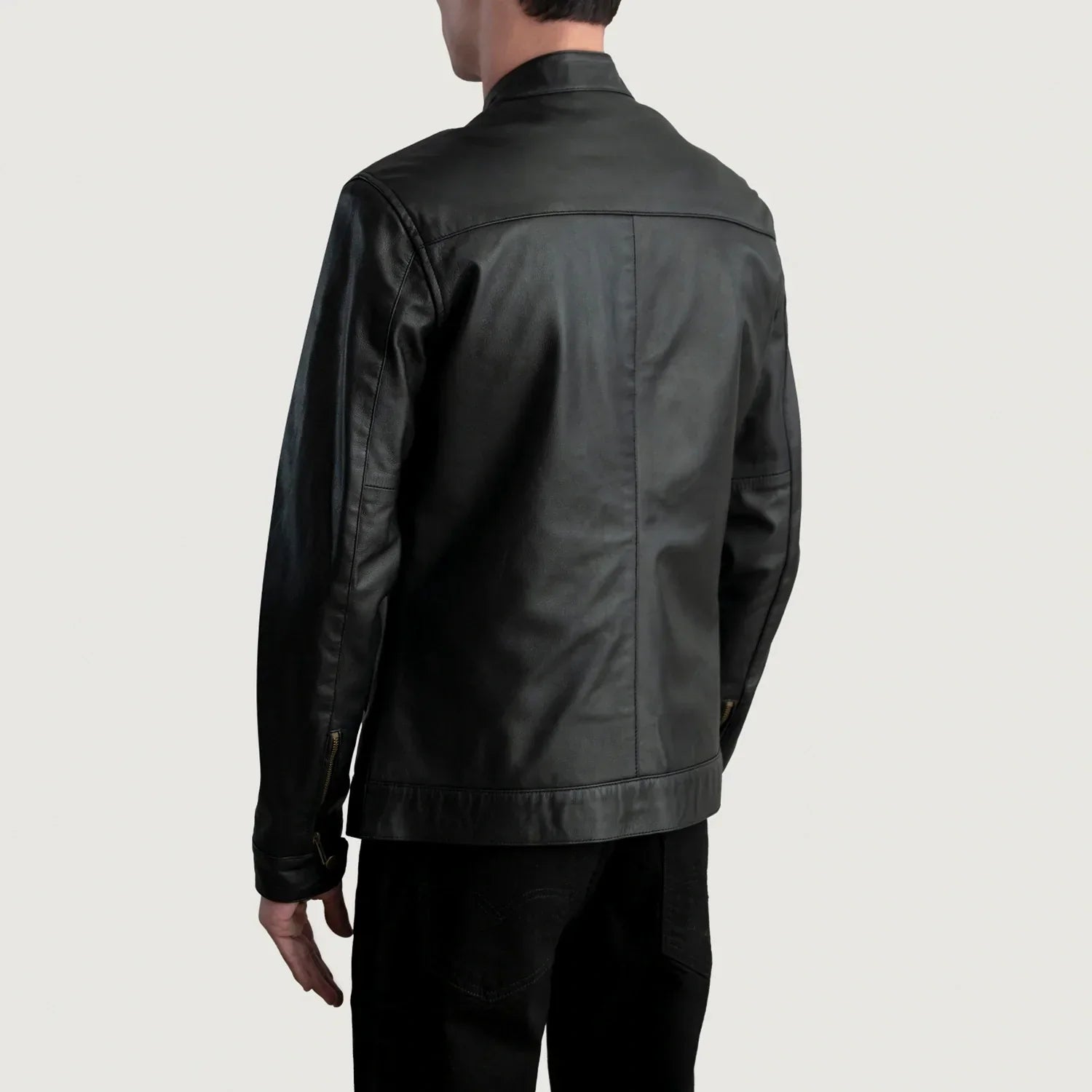 Zen Black Leather Biker Jacket